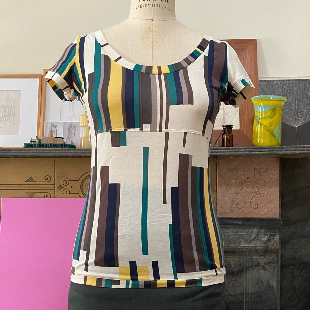 Marni retro geo print top